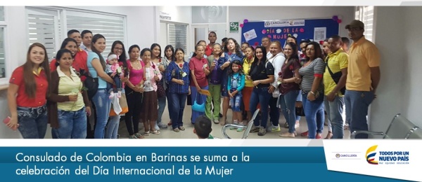 Consulado de Colombia en Barinas se suma a la celebración del Día Internacional de la Mujer