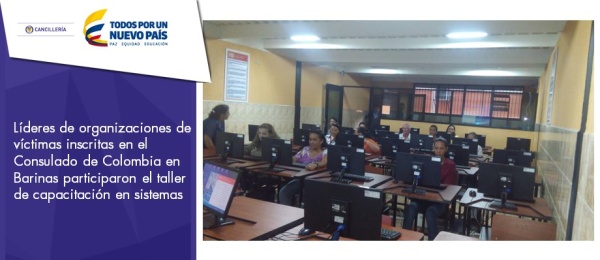 Líderes de organizaciones de víctimas inscritas en el Consulado de Colombia en Barinas participaron el taller de capacitación 